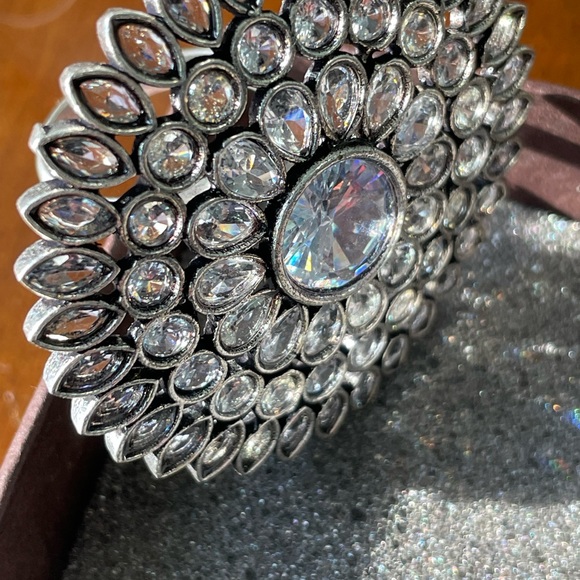 Tanjor Thousand Eyes Large Cocktail Round Ring with stones - Picture 4 of 8